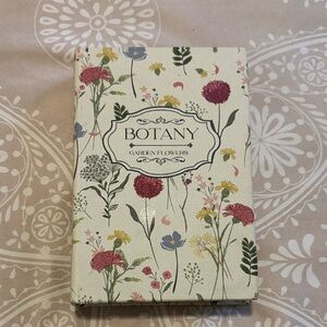 Botany Garden Flowers Floral Keepsake Box- Cream with Pink & Green Flowers